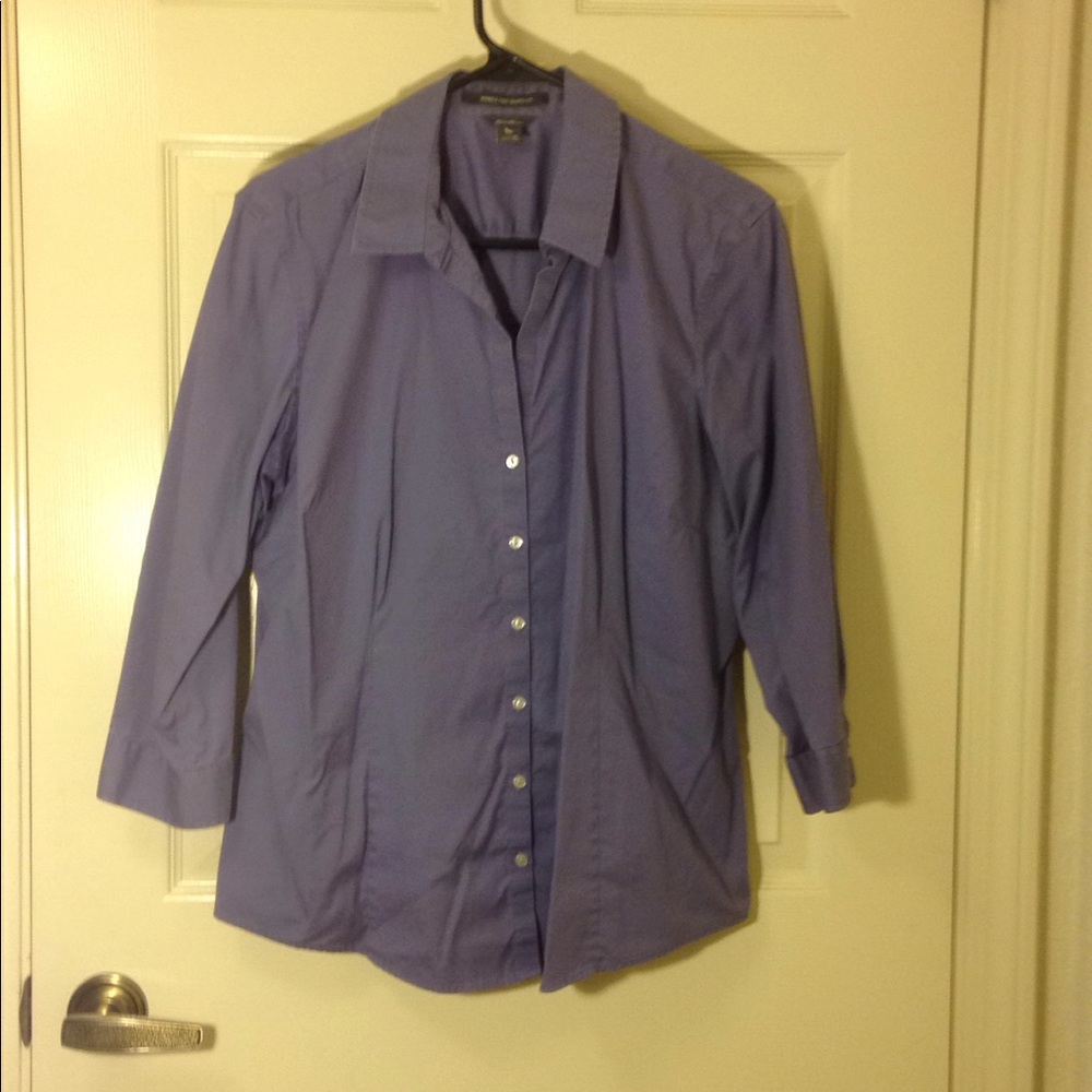 Purple Lady's Button Up